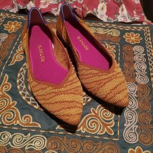 Rothy's Golden Zebra Comfy Flats 10.5
